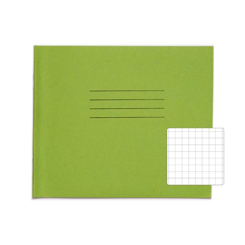 RHINO 138 x 165 Exercise Book 24 Pages / 12 Leaf Light Green 10mm Squared