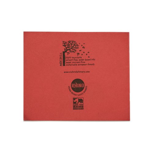 RHINO 138 x 165 Exercise Book 24 Page, Red, F15 (Pack of 10)