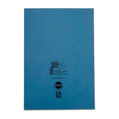 Rhino 13 x 9 A4+ Oversized Exercise Book 40 Page Ruled 12mm Light Blue (Pack 100) - VDU024-260-2