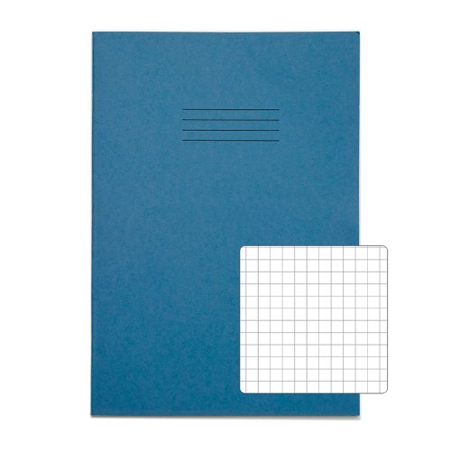 RHINO 13 x 9 A4+ Oversized Exercise Book 40 Pages / 20 Leaf Light Blue 7mm Squared