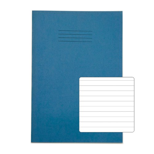 Rhino 13 x 9 A4+ Oversized Exercise Book 40 Page Ruled 8mm Light Blue (Pack 100) - VDU024-160-0 Exercise Books & Paper 15259VC