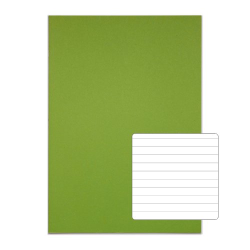 Rhino 13 x 9 A4+ Oversized Exercise Book 40 Page Ruled 8mm Light Green (Pack 100) - VDU024-120-2 Victor Stationery