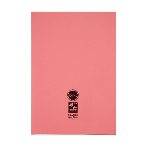 RHINO 13 x 9 Oversized Exercise Book 40 Page, Pink, F12 (Pack of 10)