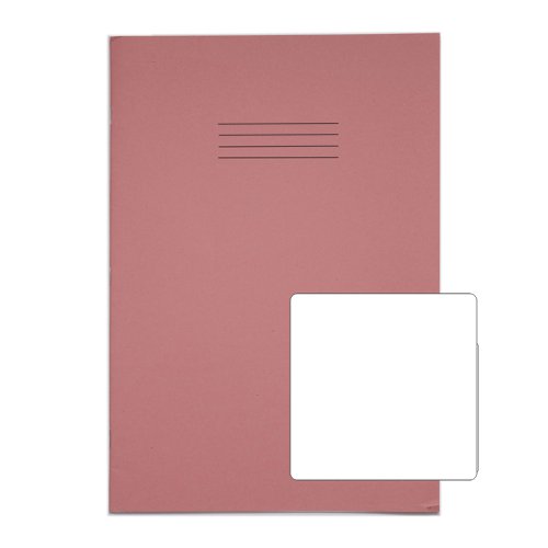 RHINO 13 x 9 A4+ Oversized Exercise Book 40 Pages / 20 Leaf Pink Plain