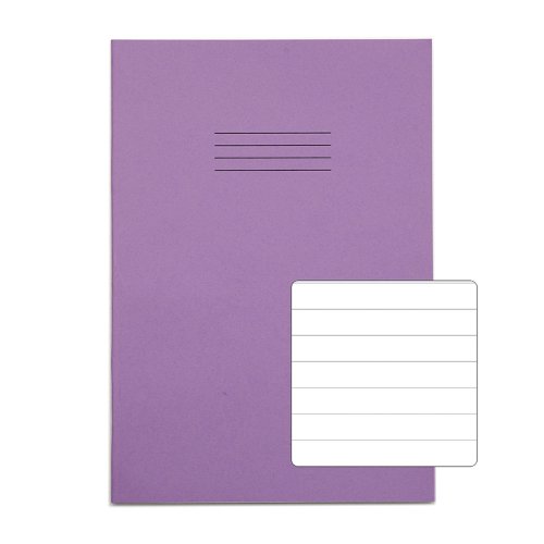 Rhino 13 x 9  A4+ Oversized Exercise Book 40 Page Feint Ruled 12mm Purple (Pack 100) - VDU024-230-6 14671VC Buy online at Office 5Star or contact us Tel 01594 810081 for assistance