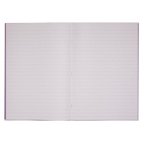 Rhino 13 x 9  A4+ Oversized Exercise Book 40 Page Feint Ruled 12mm Purple (Pack 100) - VDU024-230-6 Victor Stationery