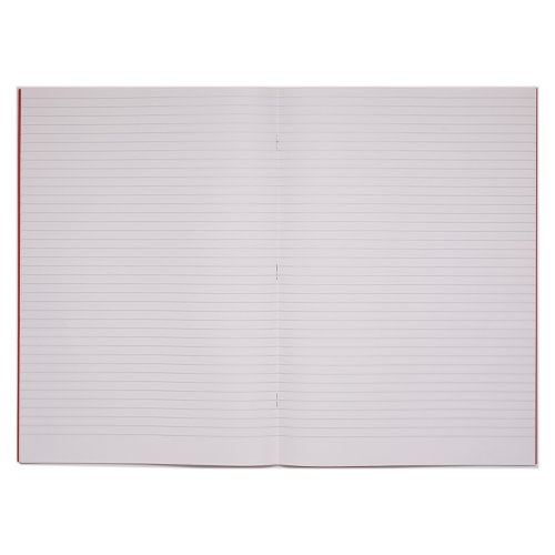 Rhino 13 x 9 A4+ Oversized Exercise Book 40 Page Ruled 8mm Red (Pack 100) - VDU024-110-0 Victor Stationery