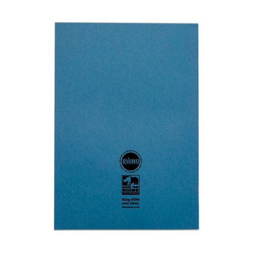Rhino Exercise Book 8mm Ruled A4 Plus Light Blue (Pack of 50) VC50445 Exercise Books & Paper VC50445