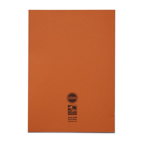 RHINO 13 x 9 Oversized Exercise Book 80 Page, Orange, S10 (Pack of 10)
