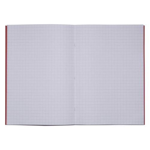 Rhino A4 Plus Exercise Book Red S10 Squared 80 Page (Pack 50) VDU080-301 Exercise Books & Paper 68093VC