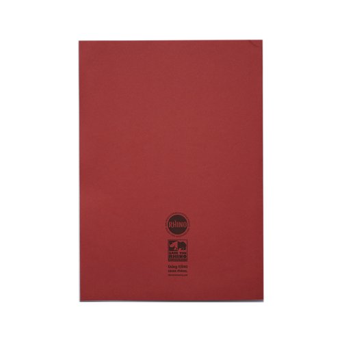 Rhino A4 Plus Exercise Book Red Ruled 80 page (Pack 50) VDU080-200 Victor Stationery