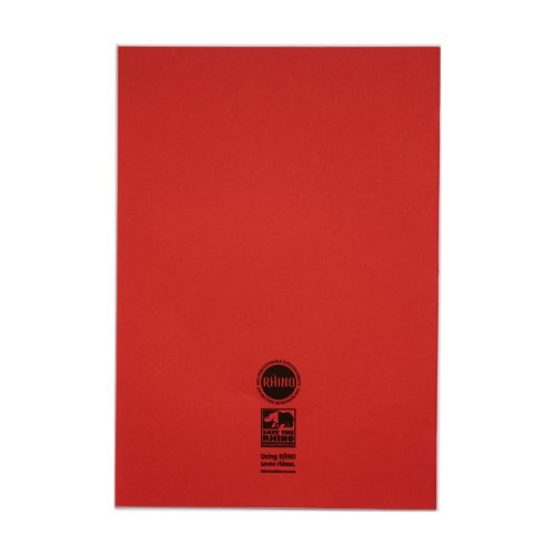 Rhino Exercise Book Plain 80 Pages A4 Plus Red (Pack of 50) VC50452 - Victor Stationery - VC50452 - McArdle Computer and Office Supplies