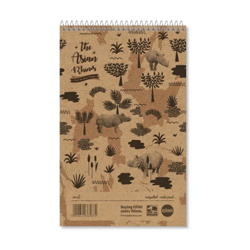 Rhino Recycled Shorthand Book 8mm Ruled 8X5 80 Leaves Pack Of 10 Srn8 3P