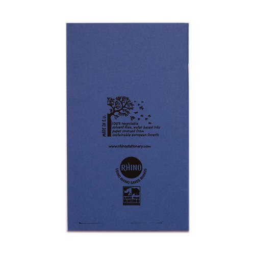 RHINO 200 x 120 Exercise Book 80 Pages / 40 Leaf Dark Blue 8mm Lined