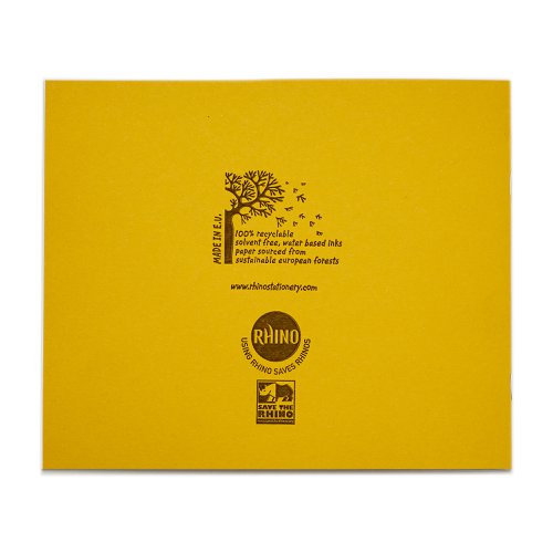 Rhino 6.5 x 8 Exercise Book 40 Page Plain Yellow (Pack 100) - VAA004-8 Exercise Books & Paper 15084VC
