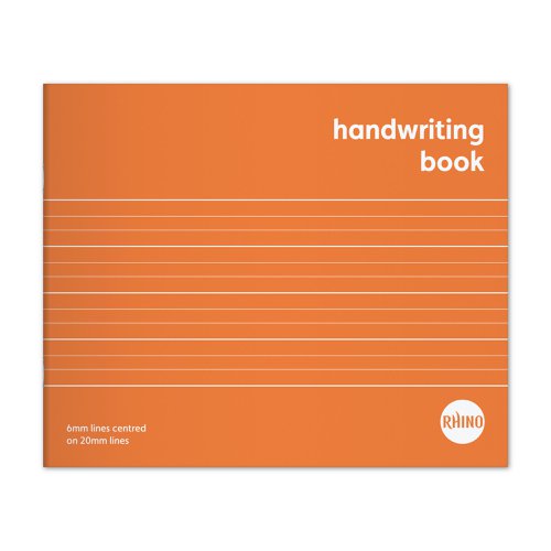 RHINO Education 6.5 x 8 Handwriting Book 32 Pages / 16 Leaf Wide-Ruled 6mm Lines Centred on 20mm Lines