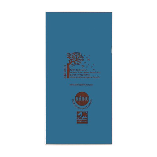 RHINO 8 x 4 Vocabulary Notebook 32 Page, Light Blue, F12 (Pack of 100)
