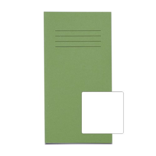RHINO 8 x 4 Exercise Book 32 Pages / 16 Leaf Light Green Plain