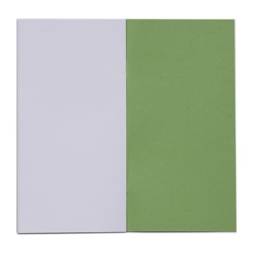 610131 Notebook Blank 205X102mm Green 32 Page Pack Of 100 Nb005106 3P