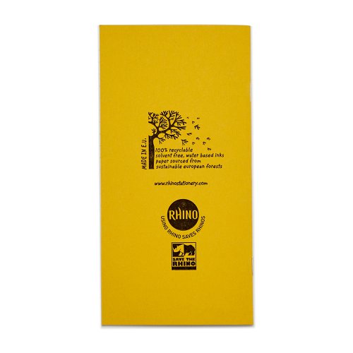 RHINO 8 x 4 Exercise Book 32 Pages / 16 Leaf Yellow 8mm Lined