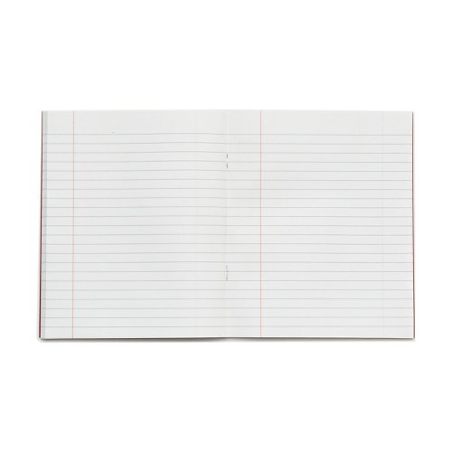 616283 Rhino Exercise Book 8mm Ruled Margin 205X165mm Red 120 Page Pack Of 100 Ex36215 3P