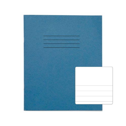 616232 Rhino Project Book Top Blank Bottom 12mm Ruled 205X165mm Blue 32 Page Pack Of 100 Pw02526 3P
