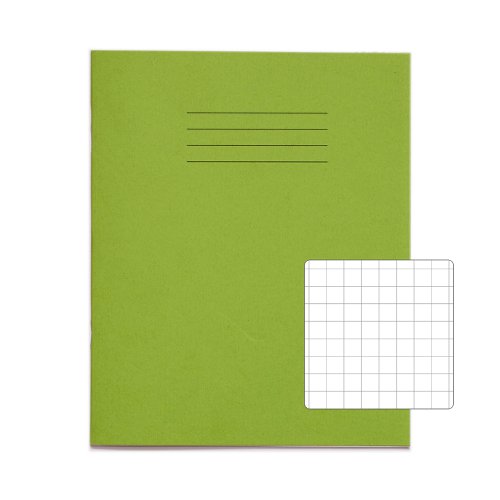 Rhino Exercise Book 10mm Square 205X165mm Green 32 Page Pack Of 100 Ex142217 3P