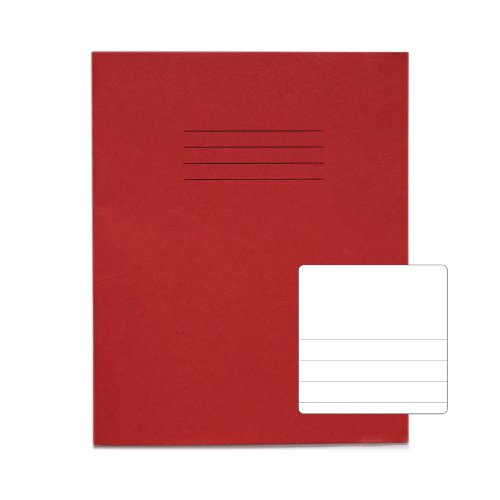 Rhino Project Book Top Blank Bottom 12mm Ruled 205X165mm Red 32 Page Pack Of 100 Pw02568 3P