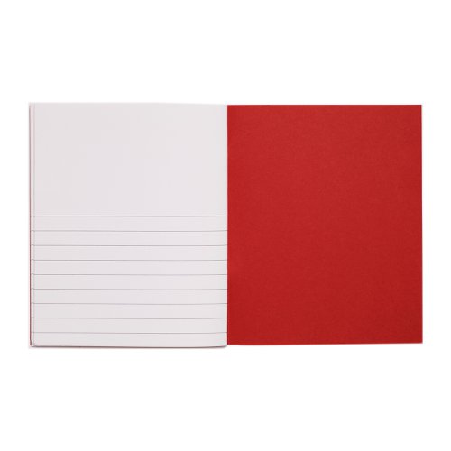 616233 Rhino Project Book Top Blank Bottom 12mm Ruled 205X165mm Red 32 Page Pack Of 100 Pw02568 3P