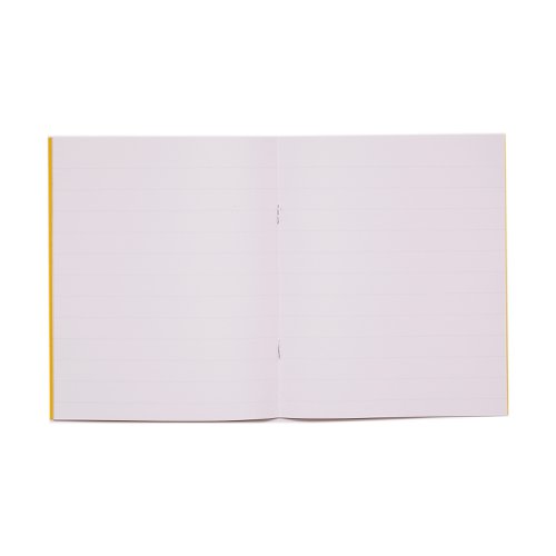 RHINO 8 x 6.5 Exercise Book 32 Pages / 16 Leaf Yellow 15mm Lined with Plain Reverse