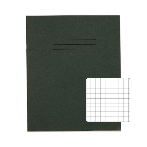 616257 Rhino Exercise Book 5mm Square 205X165mm Dark Green 48 Page Pack Of 100 Ex342602 3P