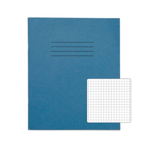 RHINO 8 x 6.5 Exercise Book 48 pages / 24 Leaf Light Blue 5mm Squared