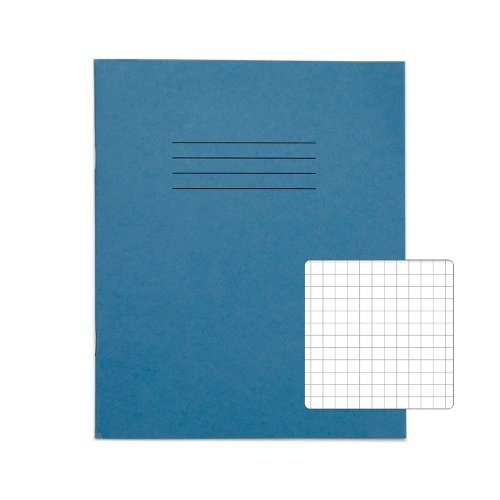 RHINO 8 x 6.5 Exercise Book 48 pages / 24 Leaf Light Blue 7mm Squared