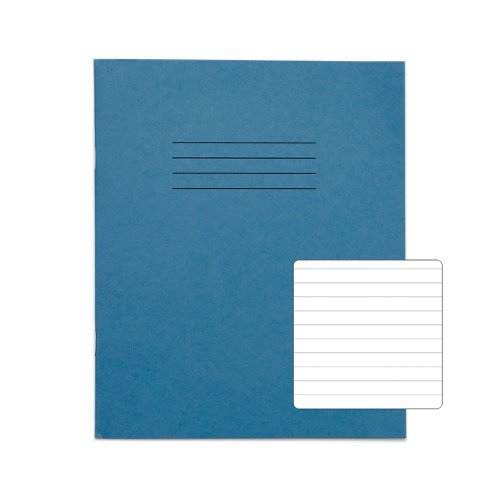 616242 Rhino Exercise Book 8mm Ruled 205X165mm Light Blue 48 Page Pack Of 100 Ex342105 3P