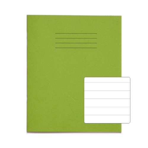 RHINO 8 x 6.5 Exercise Book 48 pages / 24 Leaf Light Green 15mm Lined