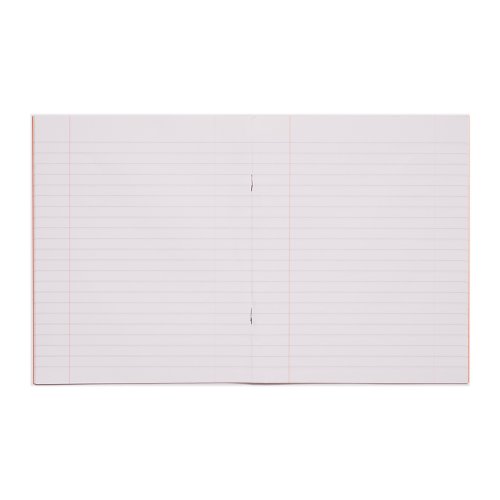 RHINO 8 x 6.5 Exercise Book 48 pages / 24 Leaf Orange 8mm Lined with Margin