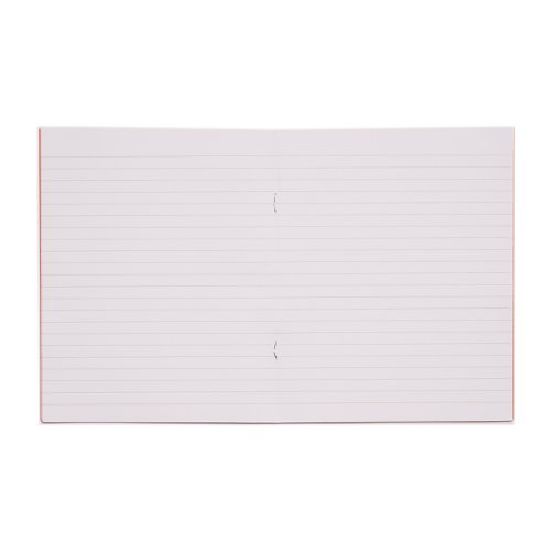 616243 Rhino Exercise Book 8mm Ruled 205X165mm Orange 48 Page Pack Of 100 Ex342118 3P