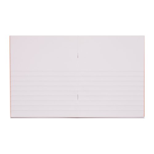 RHINO 8 x 6.5 Exercise Book 48 pages / 24 Leaf Orange Top Half Plain and Bottom Half 12mm Lined