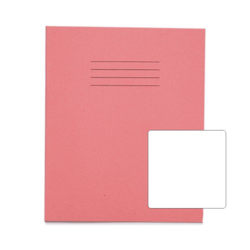 616237 Rhino Exercise Book Blank 205X165mm Pink 48 Page Pack Of 100 Ex34224 3P