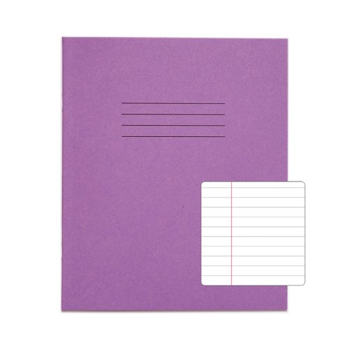 Rhino 8 x 6.5 Exercise Book 48 Page Ruled F8M Purple (Pack 100) - VEX342-419-8