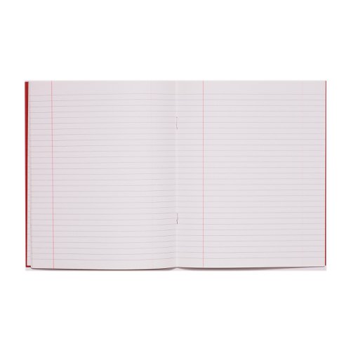 RHINO 8 x 6.5 Exercise Book 48 pages / 24 Leaf Red 6mm Lined with Margin