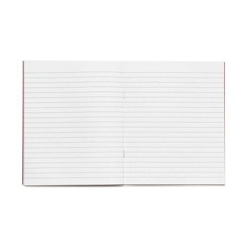 616244 Rhino Exercise Book 8mm Ruled 205X165mm Red 48 Page Pack Of 100 Ex342626 3P