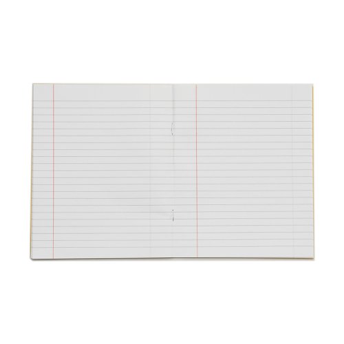 616252 Rhino Exercise Book 8mm Ruled Margin 205X165mm Yellow 48 Page Pack Of 100 Aa114 3P