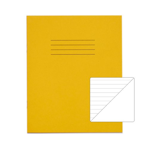 RHINO 8 x 6.5 Exercise Book 48 Page, Yellow, F8/B (Pack of 10)
