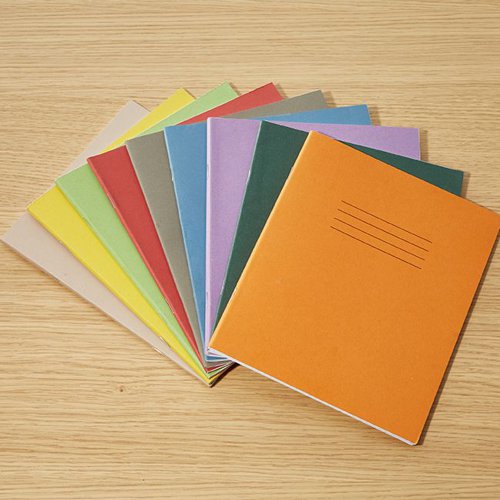 RHINO 8 x 6.5 Exercise Book 80 Pages / 40 Leaf Orange 5mm Squared