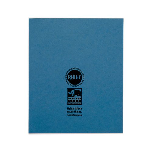 RHINO 8 x 6.5 Exercise Book 48 Page, Light Blue, F8 (Pack of 10)