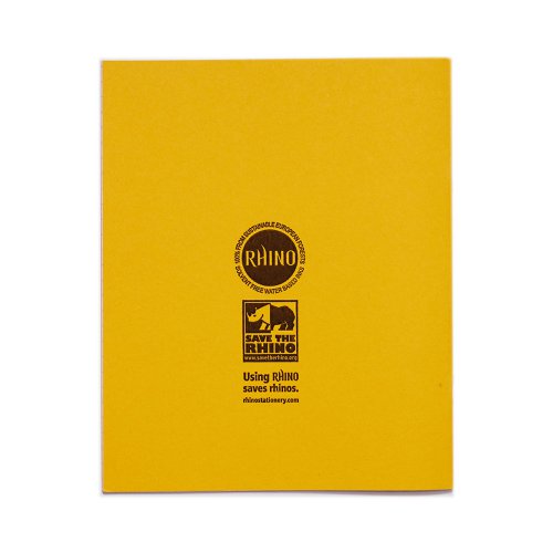 RHINO 8 x 6.5 Exercise Book 48 Page, Yellow, TB/F15 (Pack of 10)