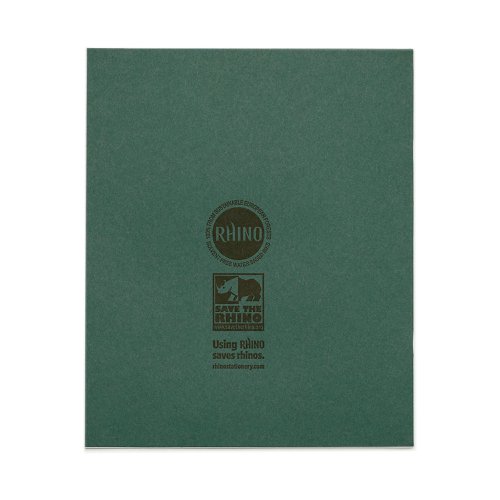 Rhino 8 x 6.5 Inches Learn to Write Book 32 Page Narrow-Ruled Dark Green (Pack 100) - SDXB6-8