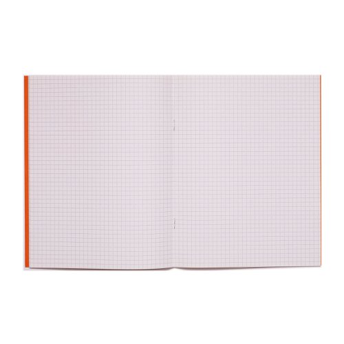 RHINO 9 x 7 Exercise Book 80 Pages / 40 Leaf Orange 5mm Squared