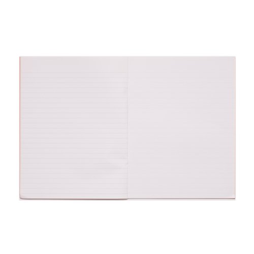 Rhino 9 x 7 A5+ Exercise Book 48 Page Feint Ruled 8mm With Plain Reverse Orange (Pack 100) - VAG011-6 15112VC